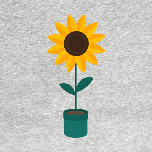 sunflower in a pot by imaginekaye